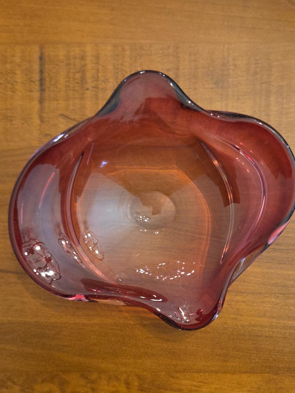 Handblown Glass Decorative Bowl - Purple